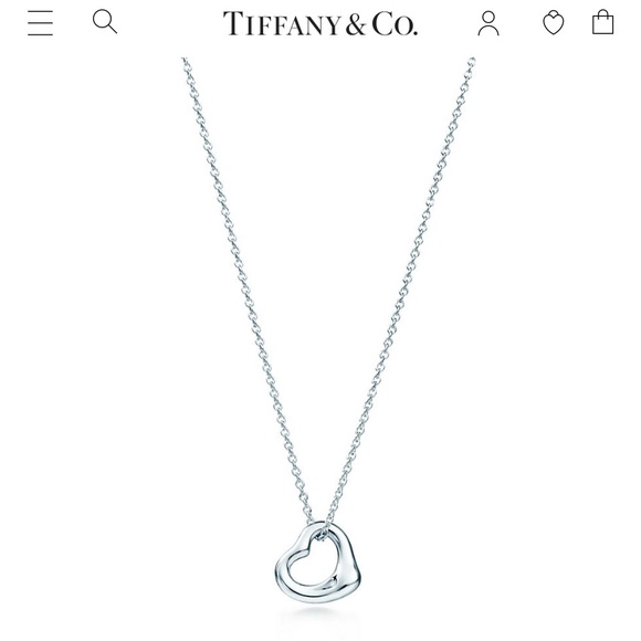 SOLD Tiffany open heart necklace - Picture 3 of 4